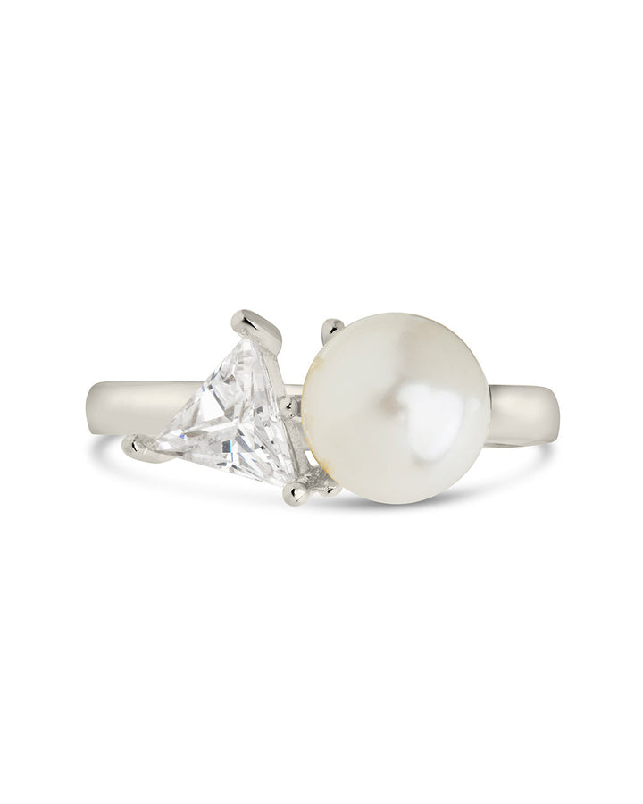 Dara CZ & Pearl Toi et Moi Ring