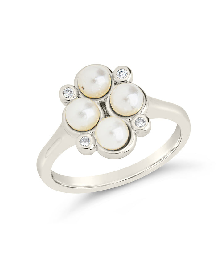 Cosetta CZ & Pearl Cluster Ring