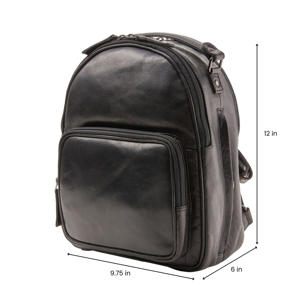 Concealed Carry Reese Unisex Leather Backpack