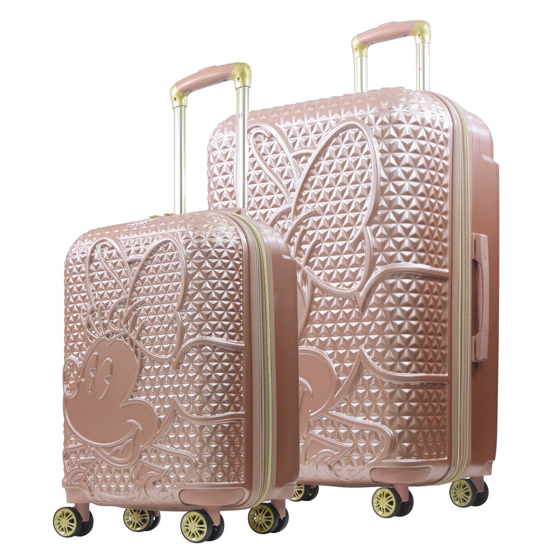 Disney Minnie Mouse Rolling Luggage 2 Piece Set Rose Gold