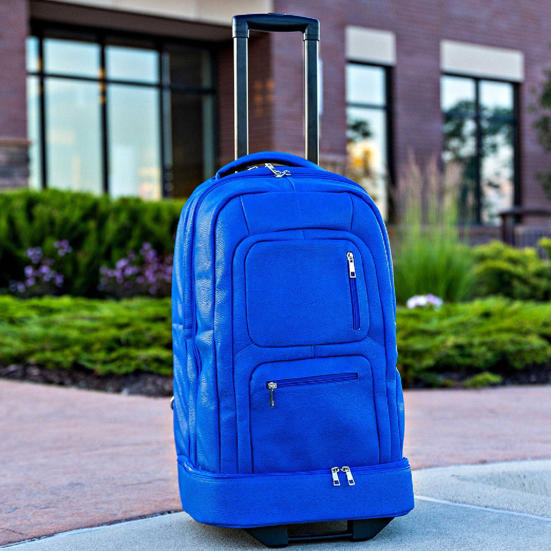 Royal Blue Leather Carry-On Roller Bag (Only 150 Made)
