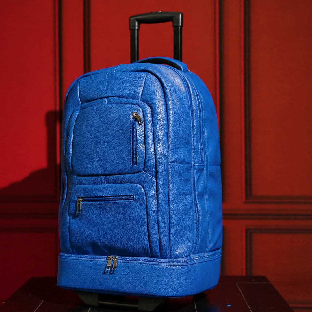 Royal Blue Leather Carry-On Roller Bag (Only 150 Made)