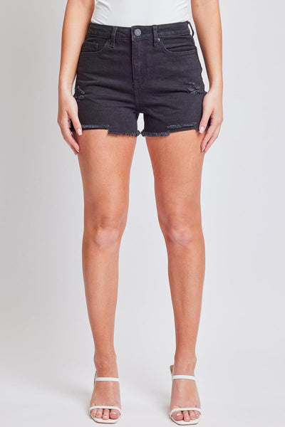 Women's Hybrid Dream Shorts With Frayed Hem Distressed