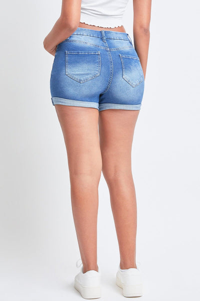 Women's Curvy Fit Cuffed Shorts