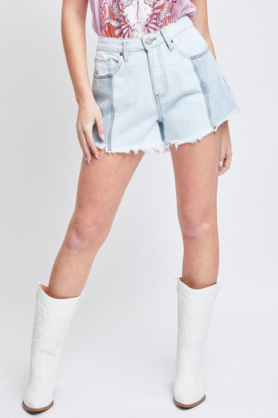 Women's  Colorblock Denim Shorts