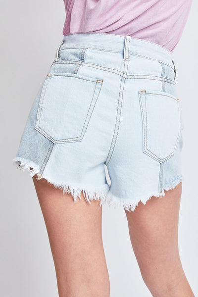 Women's  Colorblock Denim Shorts