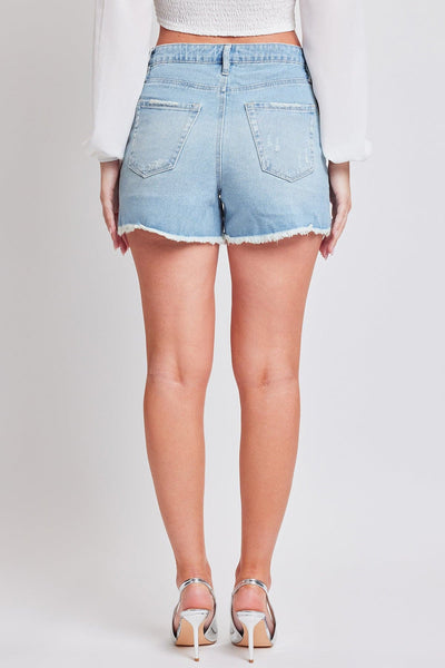 Women's Mom Fit  Shorts-Distressed