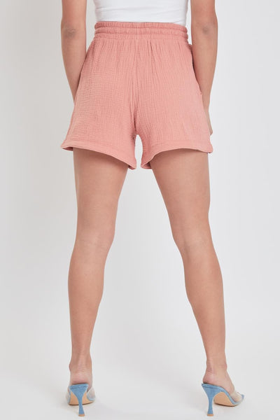 Women's Double Gauze Drawstring Banded Hem Shorts Deal