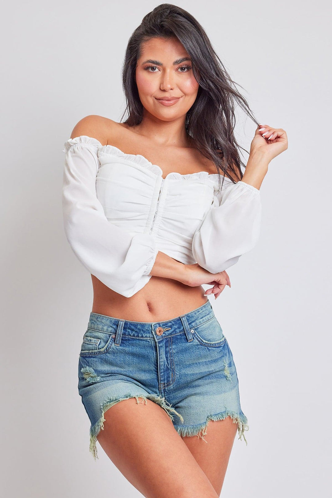 Women's Luxe Summer Fray Hem Shorts