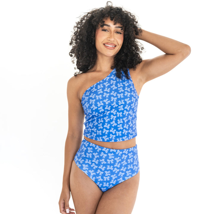 Single Shoulder Tankini Top