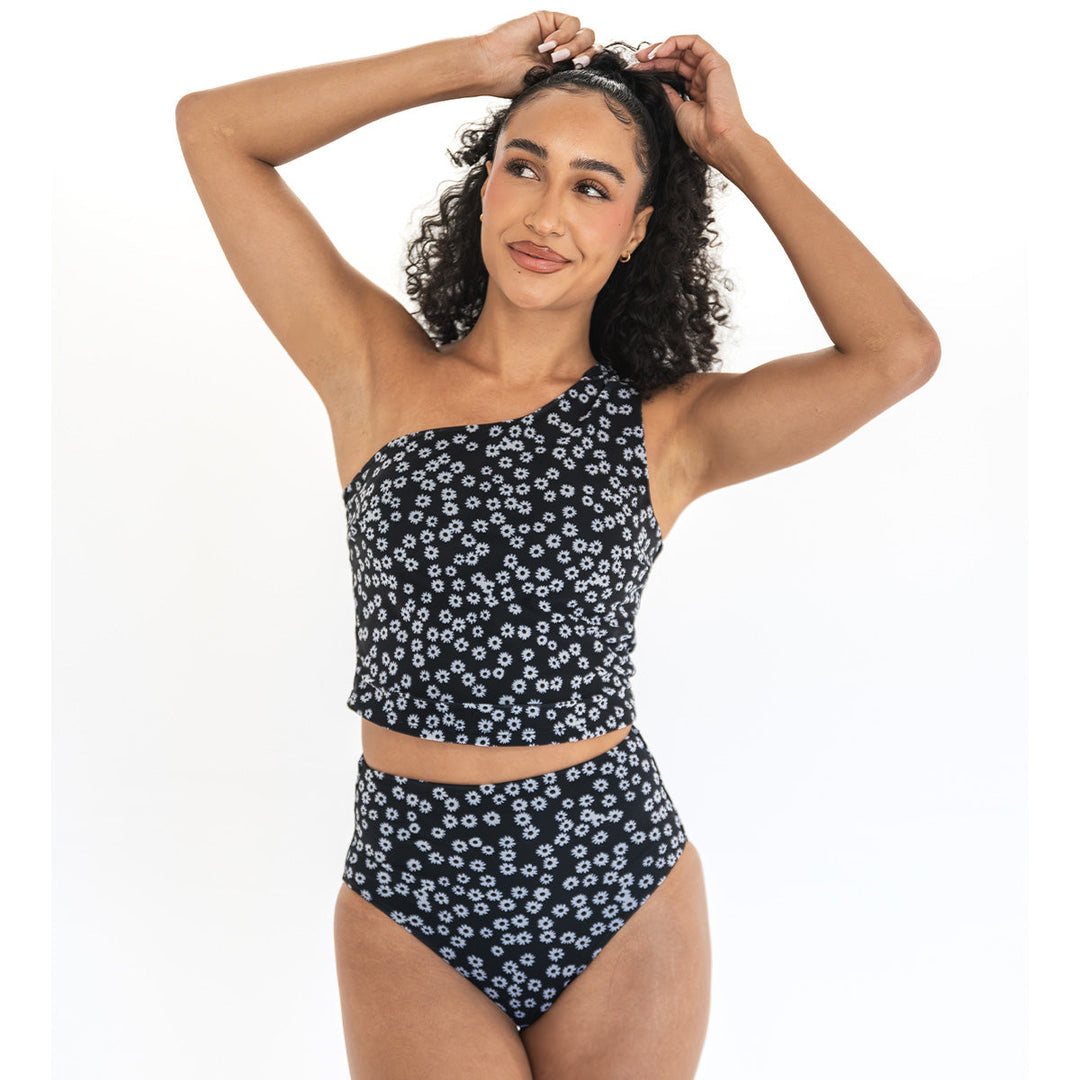 Single Shoulder Tankini Top