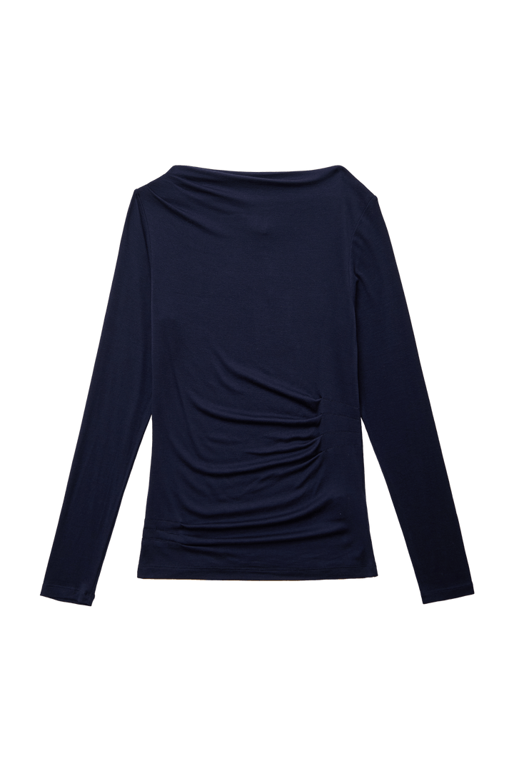 NARAE LONG SLEEVE TOP IN NAVY
