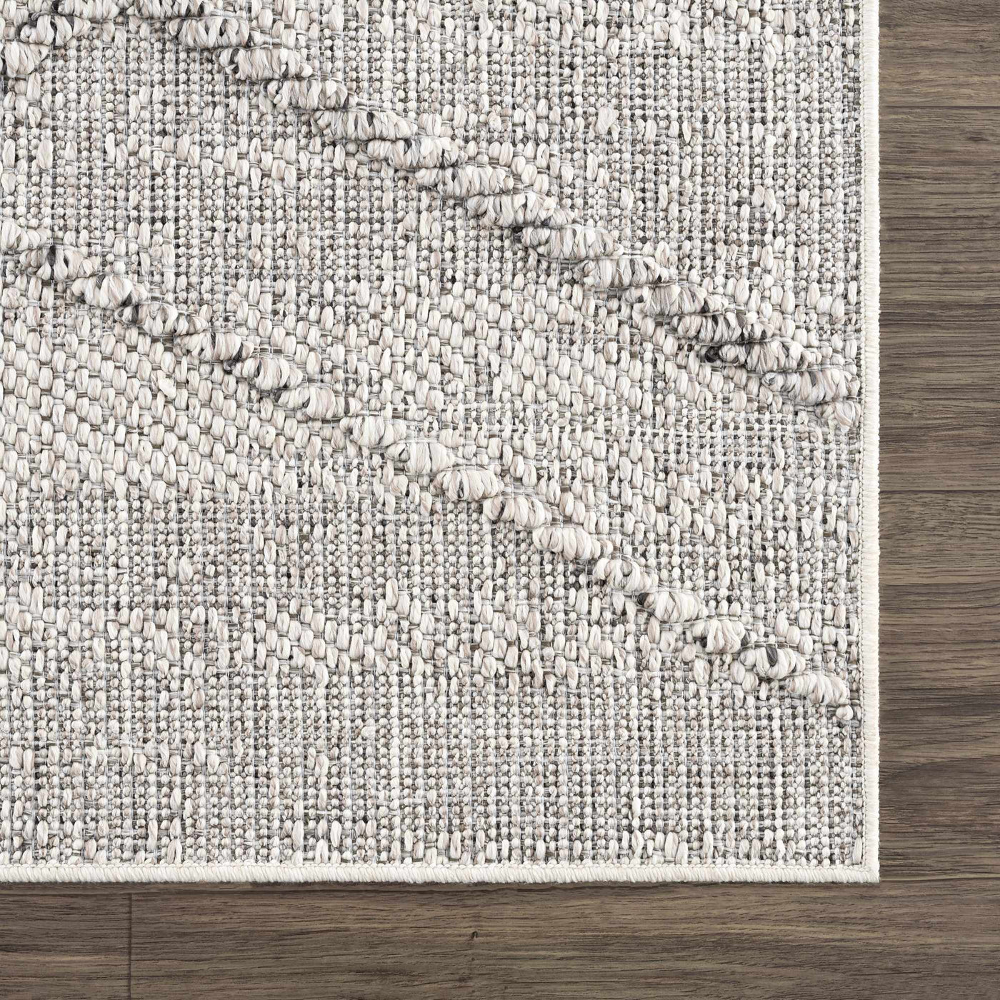 Baqer Bone & Taupe Textured Performance Rug - Clearance