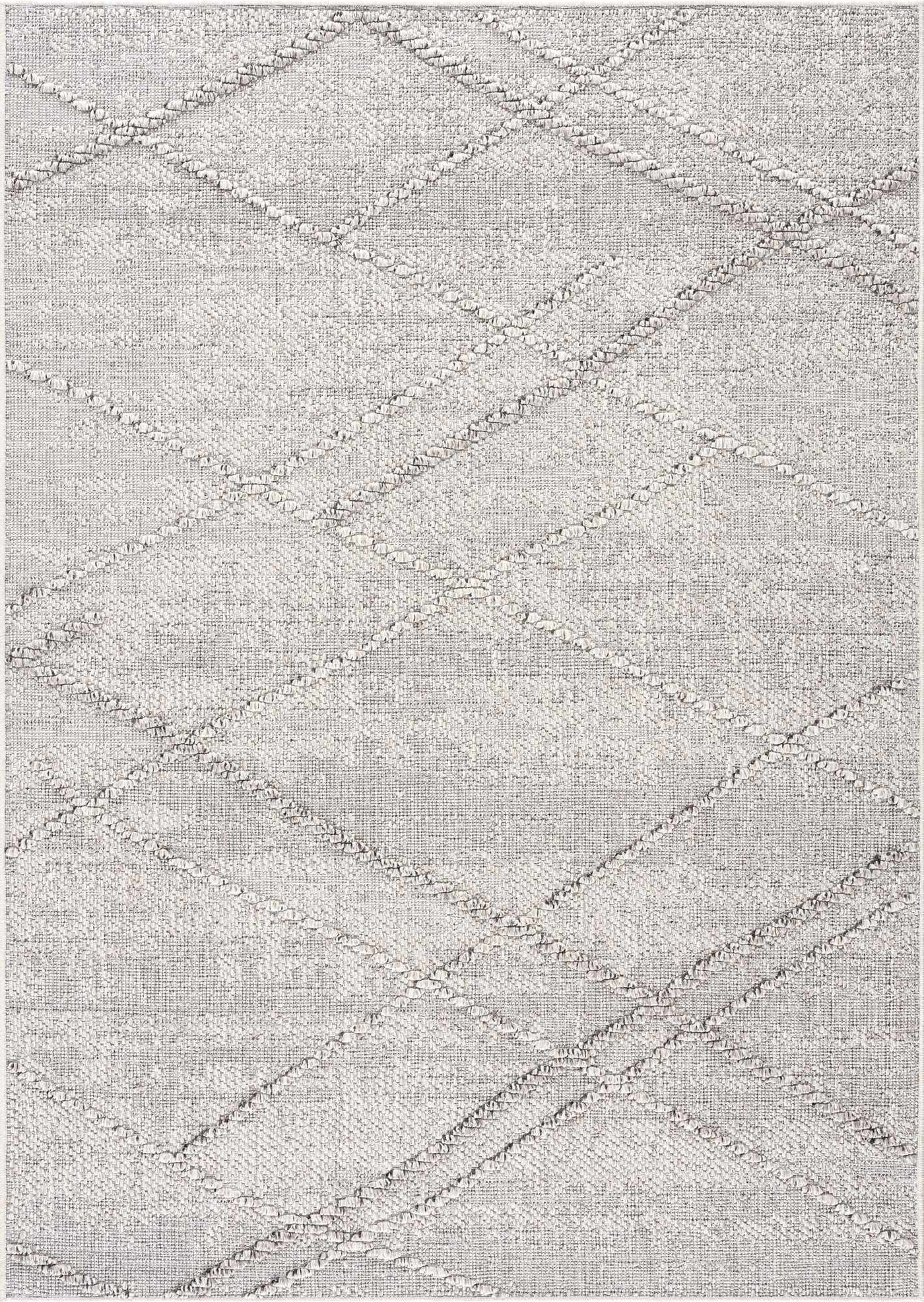 Baqer Bone & Taupe Textured Performance Rug - Clearance