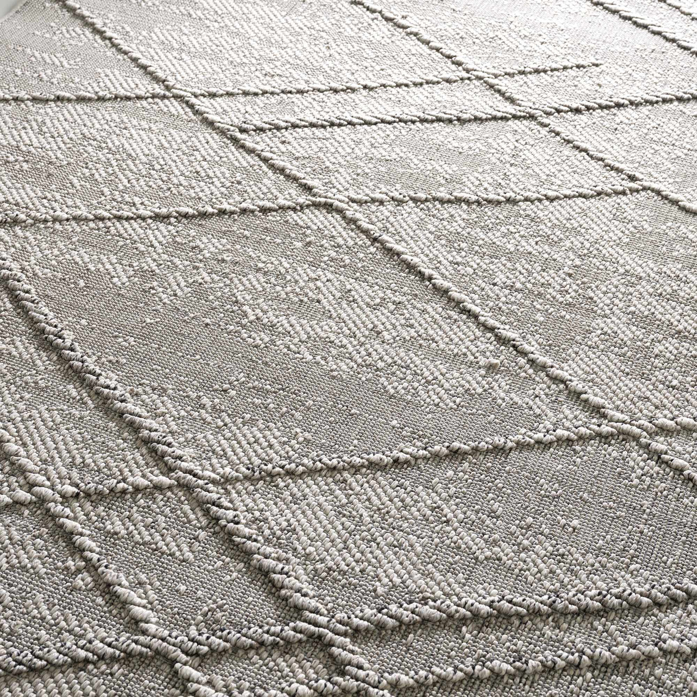 Baqer Bone & Taupe Textured Performance Rug - Clearance