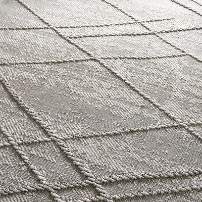 Baqer Bone & Taupe Textured Performance Rug - Clearance