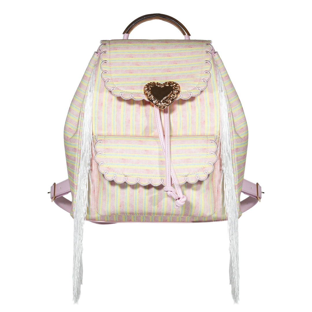 Seaside Sweetheart Fringe Backpack Pink Multi