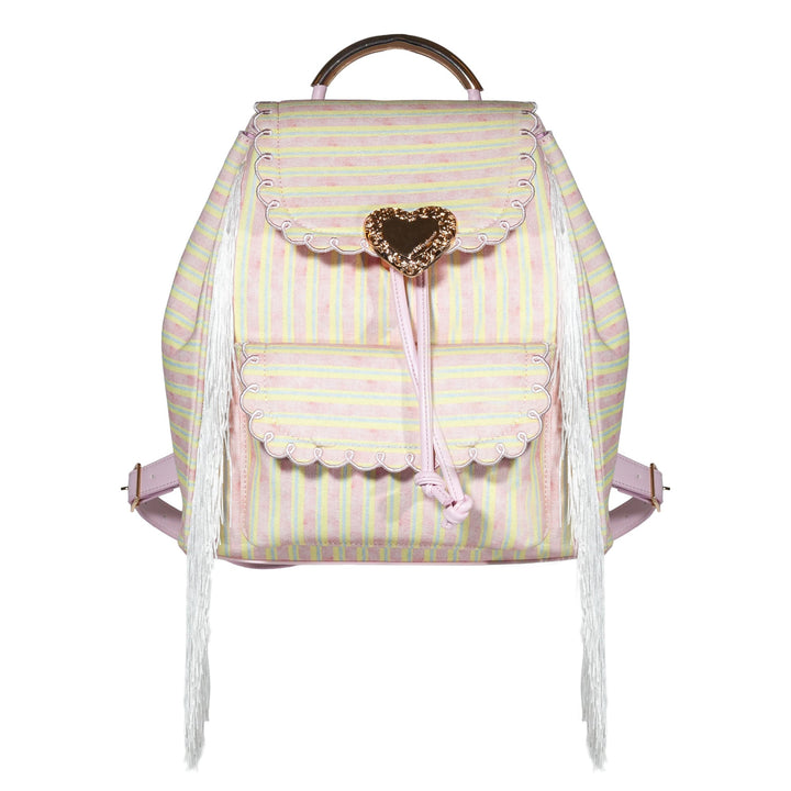 Seaside Sweetheart Fringe Backpack Gingham