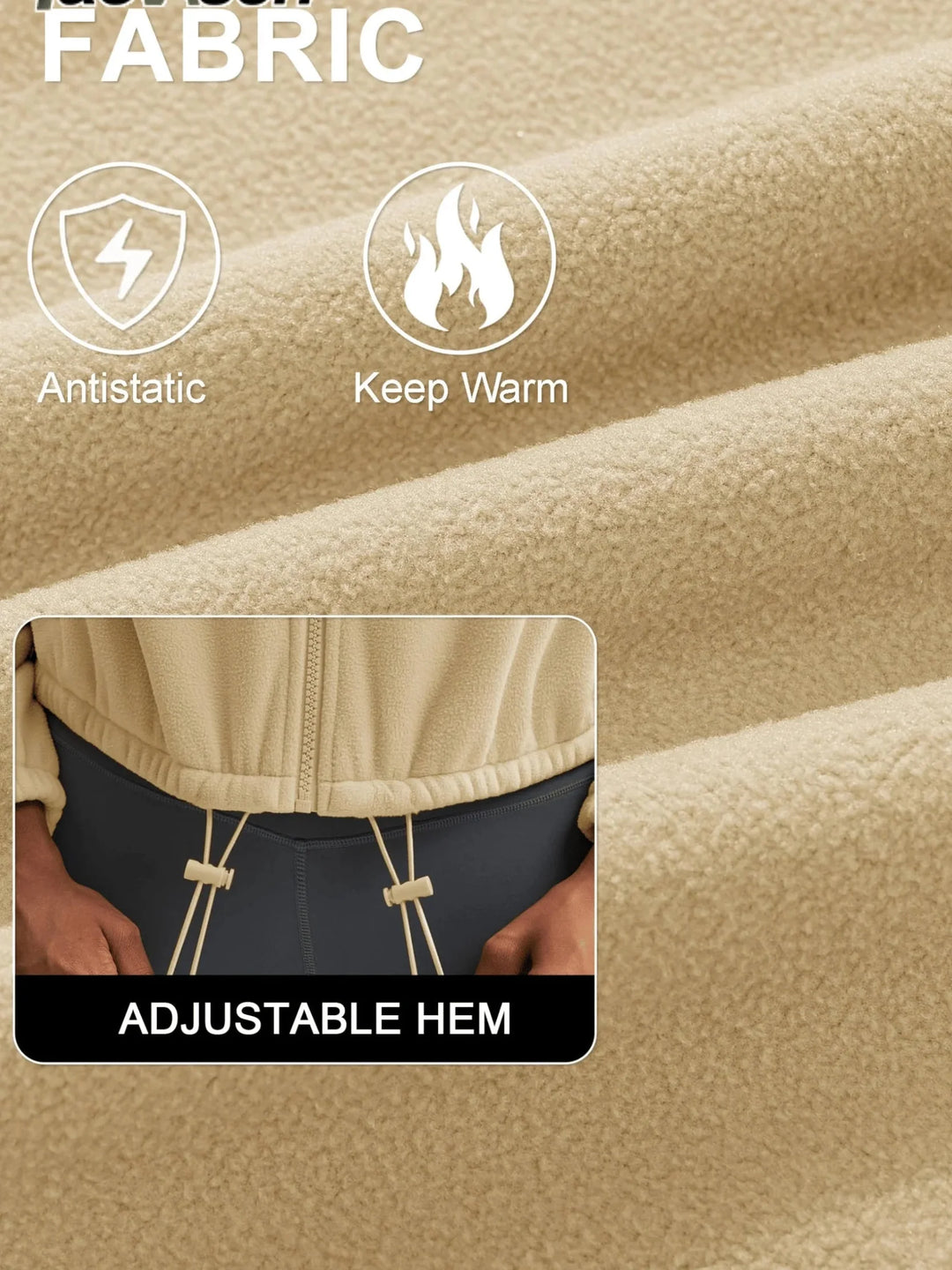 Winter Fleece Cropped Jacket with Stand Collar