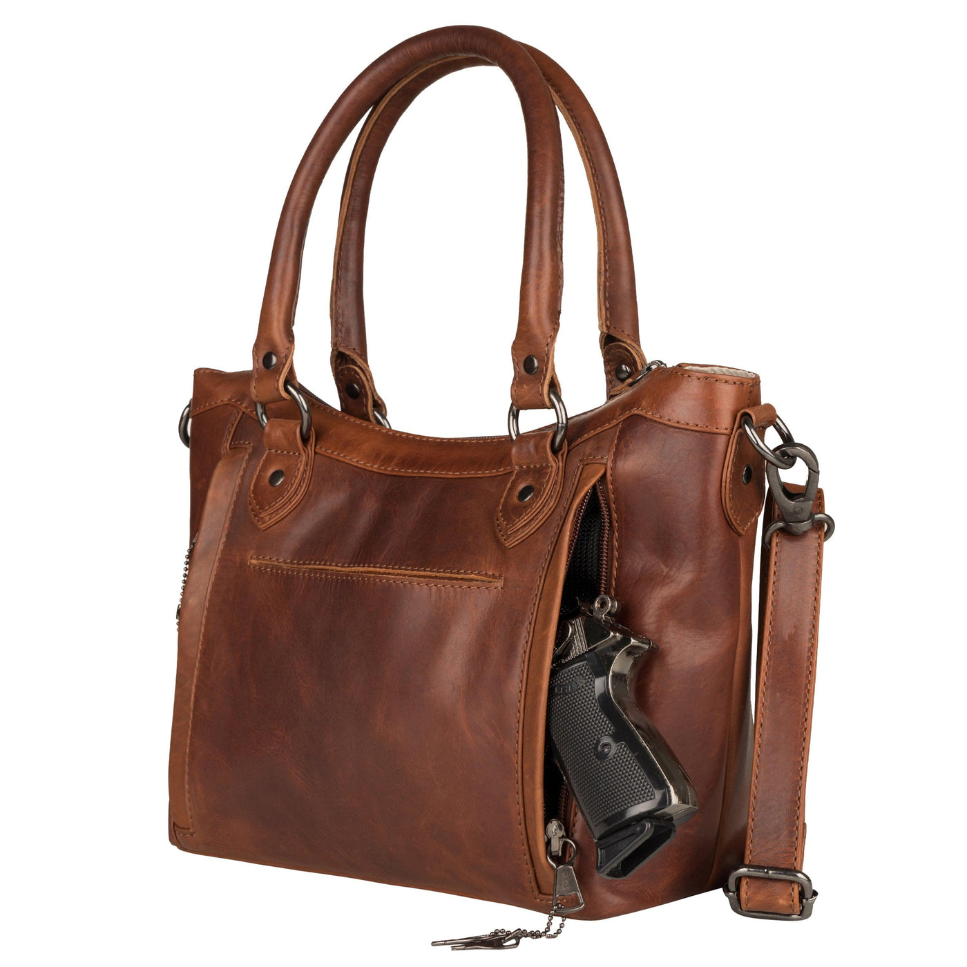 Concealed Carry Sadie Leather Satchel by Lady Conceal