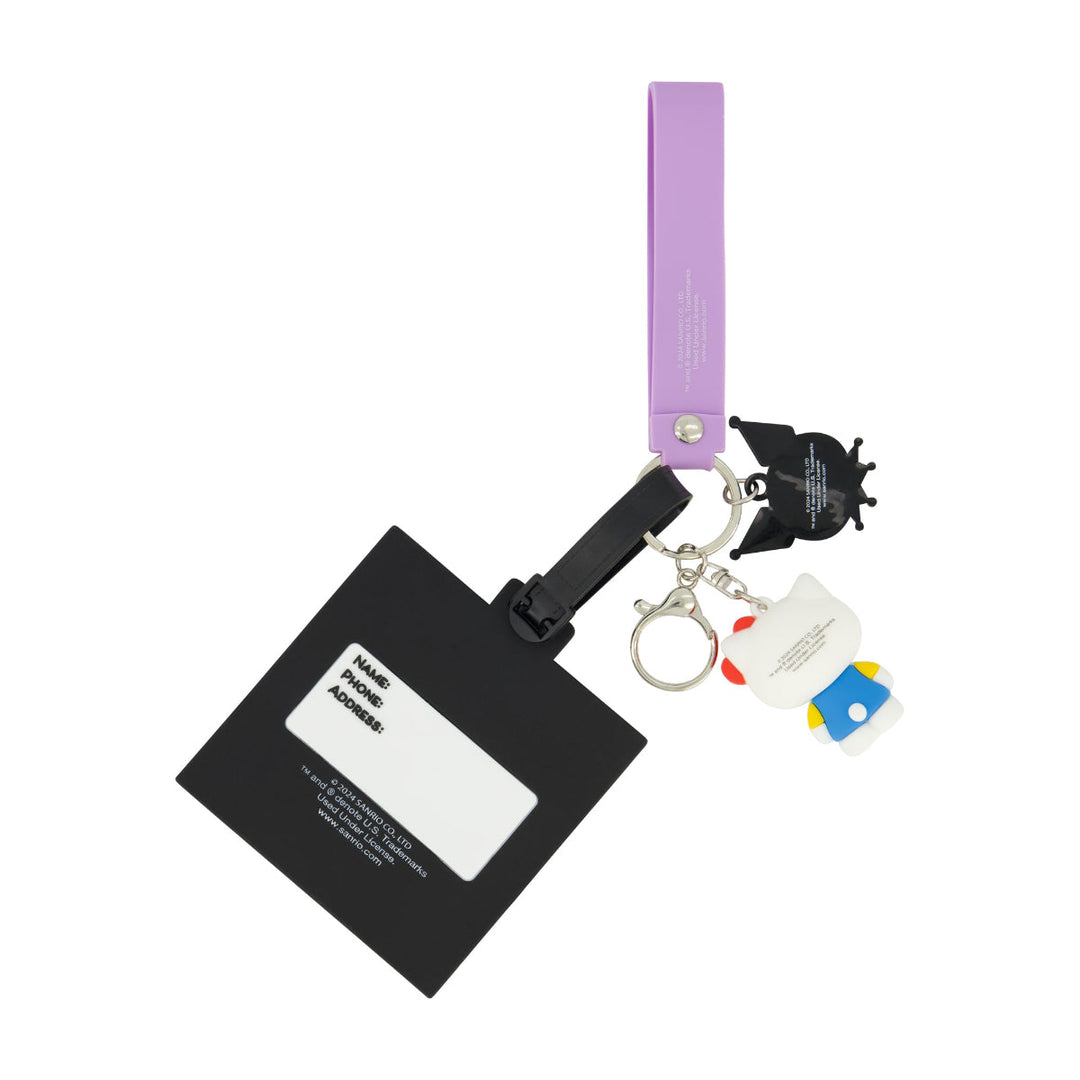Sanrio Hello Kitty & Kuromi Purple Luggage Tag & Lanyard Set