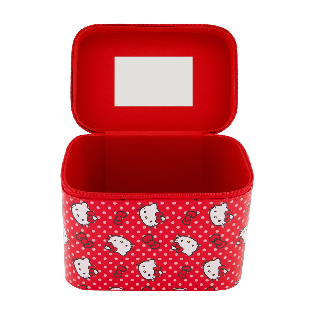 Sanrio Hello Kitty Red Polka Dot Cosmetic Case with Mirror
