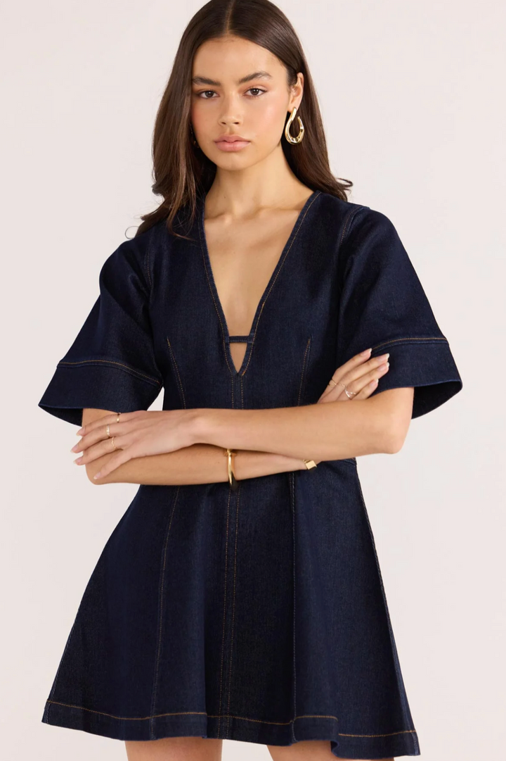 MINKPINK | Camilla Denim Panel Mini Dress