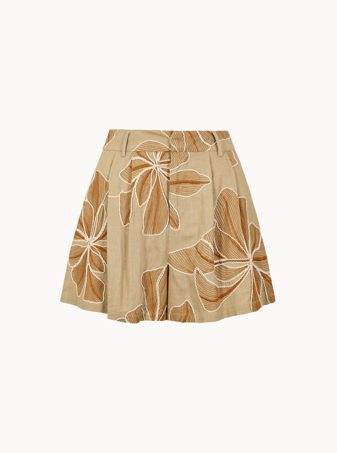 Embroidered Floral Shorts