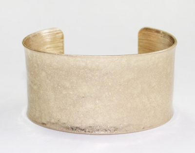 *Wide Cuff Bracelet in Worn Gold