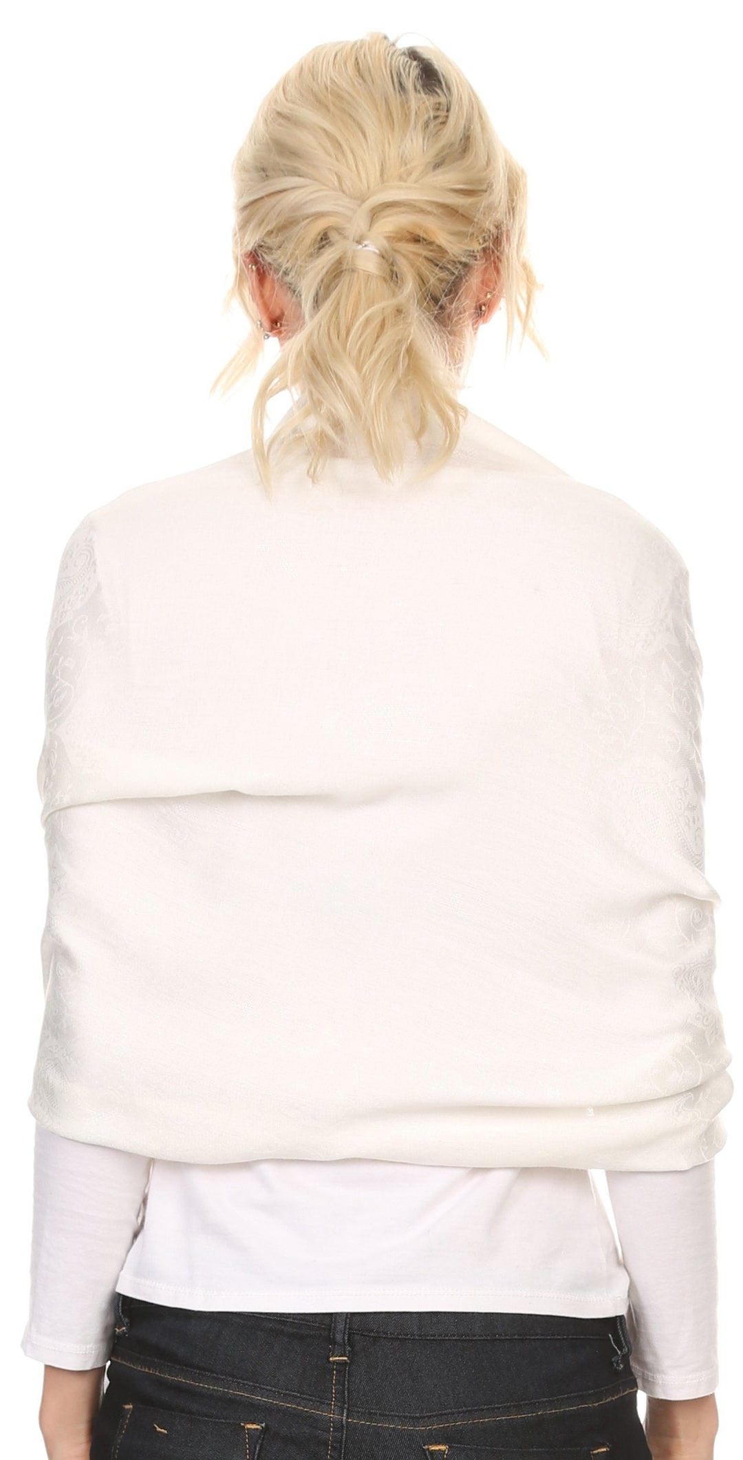 Sakkas Bela Long Wide Multi Patterned Tassel Fringe Pashmina Shawl / Wrap / Stole