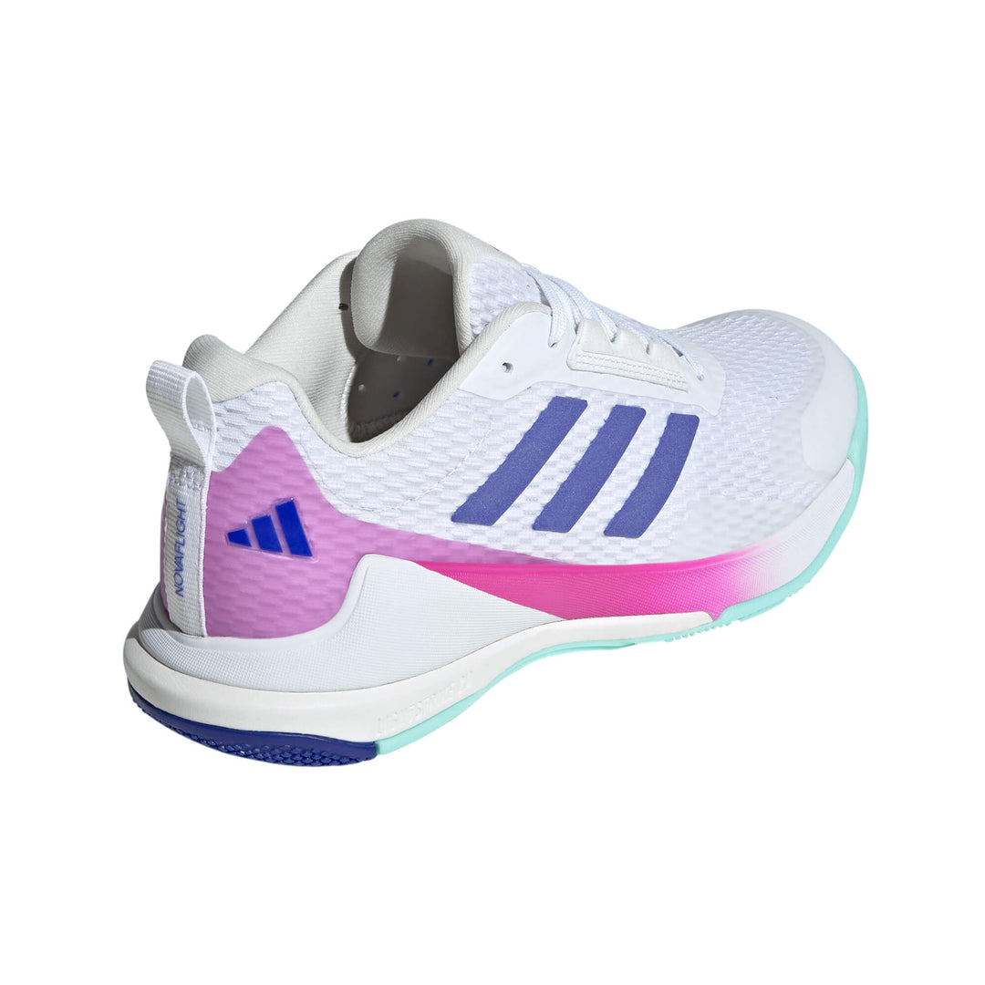 adidas Women's Novaflight 2 W Volleyball Shoe - White/Blue/Aqua
