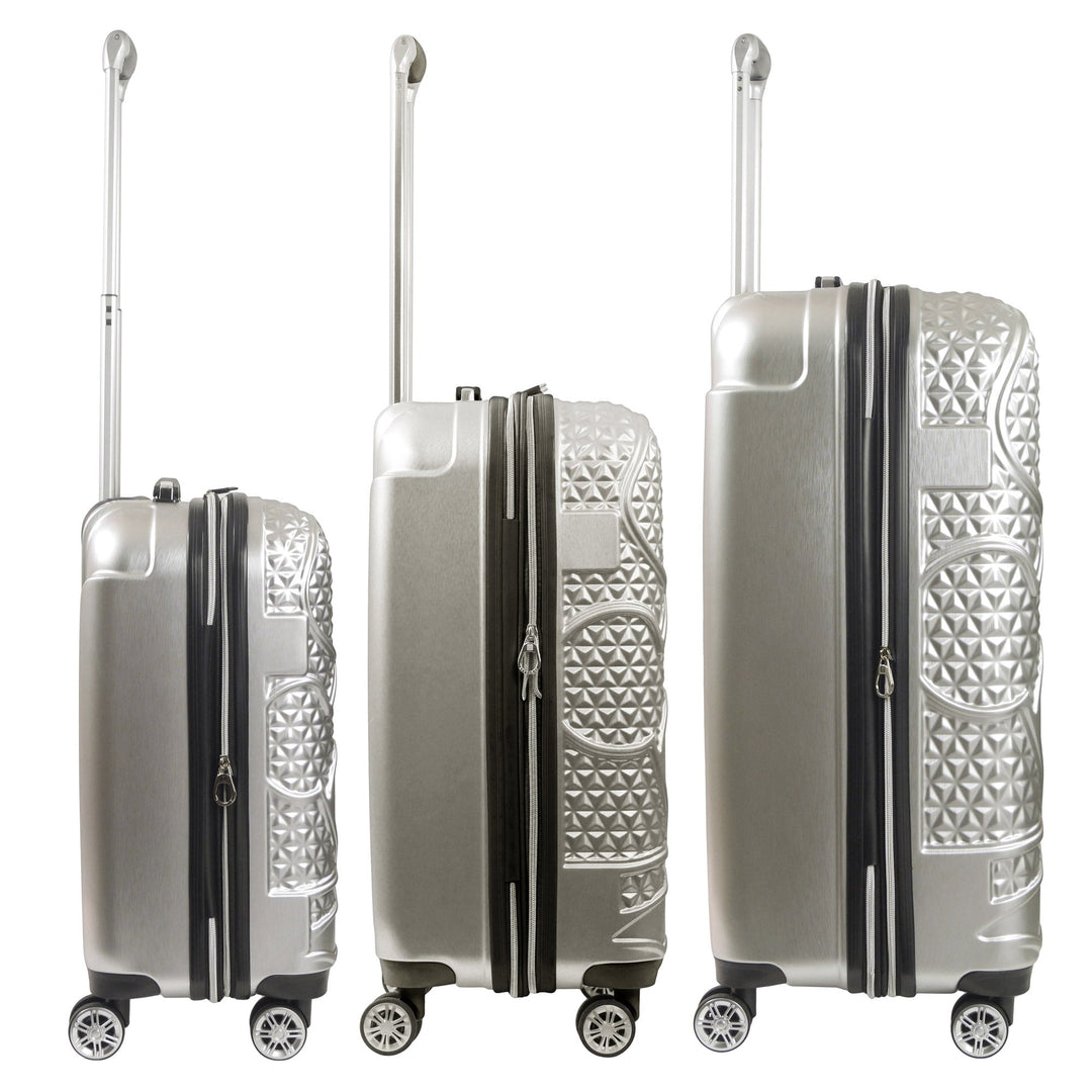 Disney Mickey Mouse Rolling Suitcases 3 Piece Set Silver