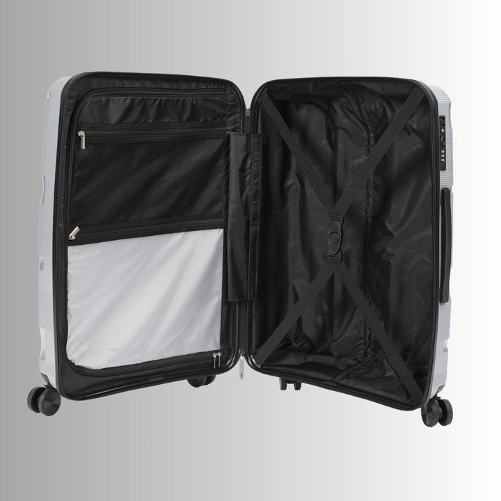 24-inch Silver Hardcase Roller Luggage