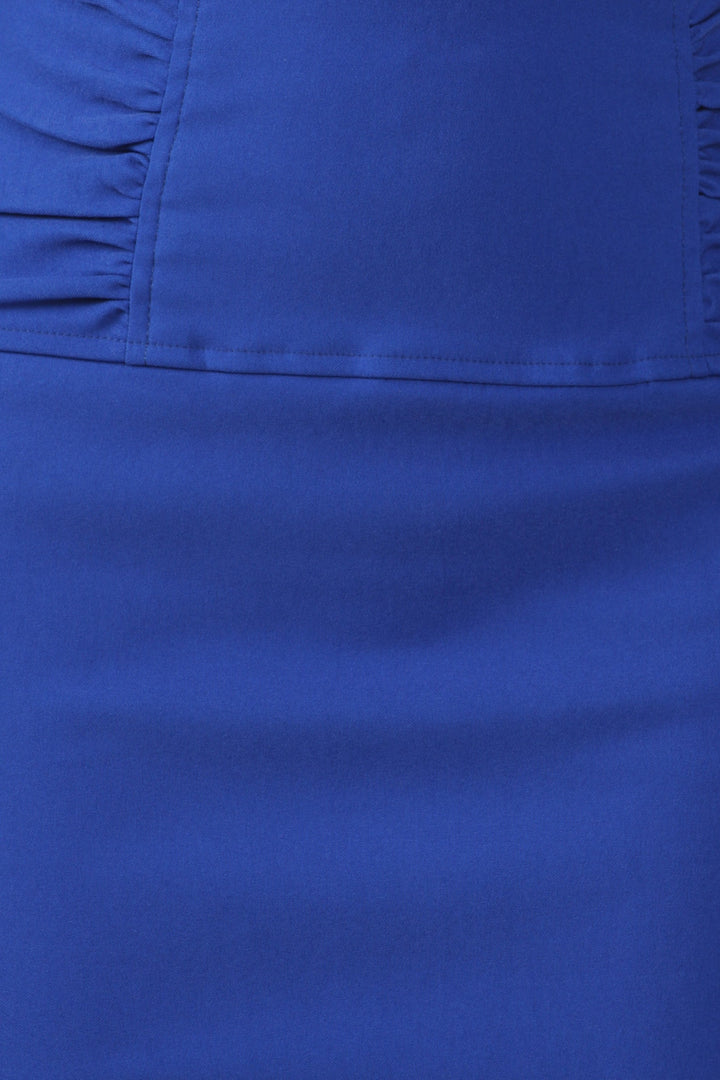 Sakkas Petite High Waist Stretch Pencil Skirt with Shirred Waist Detail