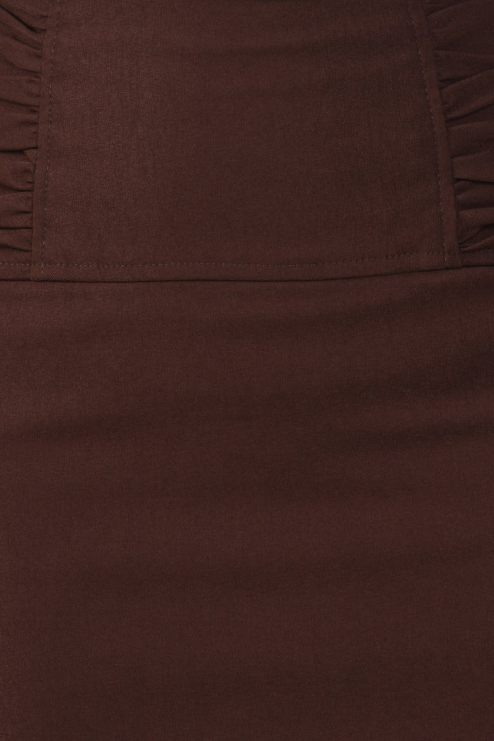 Sakkas Petite High Waist Stretch Pencil Skirt with Shirred Waist Detail