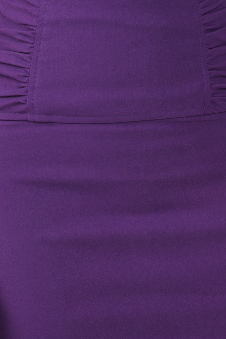 Sakkas Petite High Waist Stretch Pencil Skirt with Shirred Waist Detail