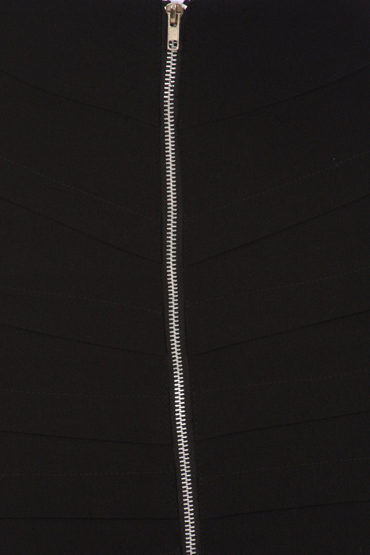 Above the Knee Zippered Tiered Sleek Stretch Pencil Skirt