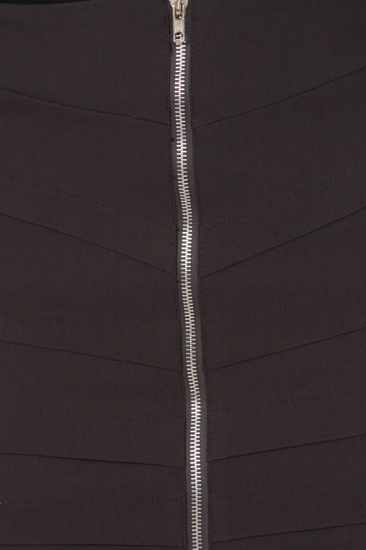 Above the Knee Zippered Tiered Sleek Stretch Pencil Skirt