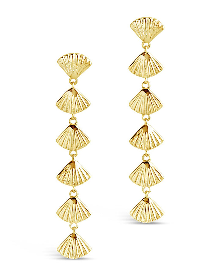 Scallop Shell Drop Earrings