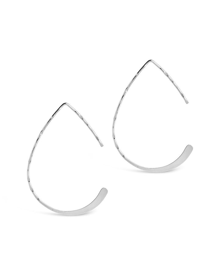 Sterling Silver Teardrop Threader Earrings