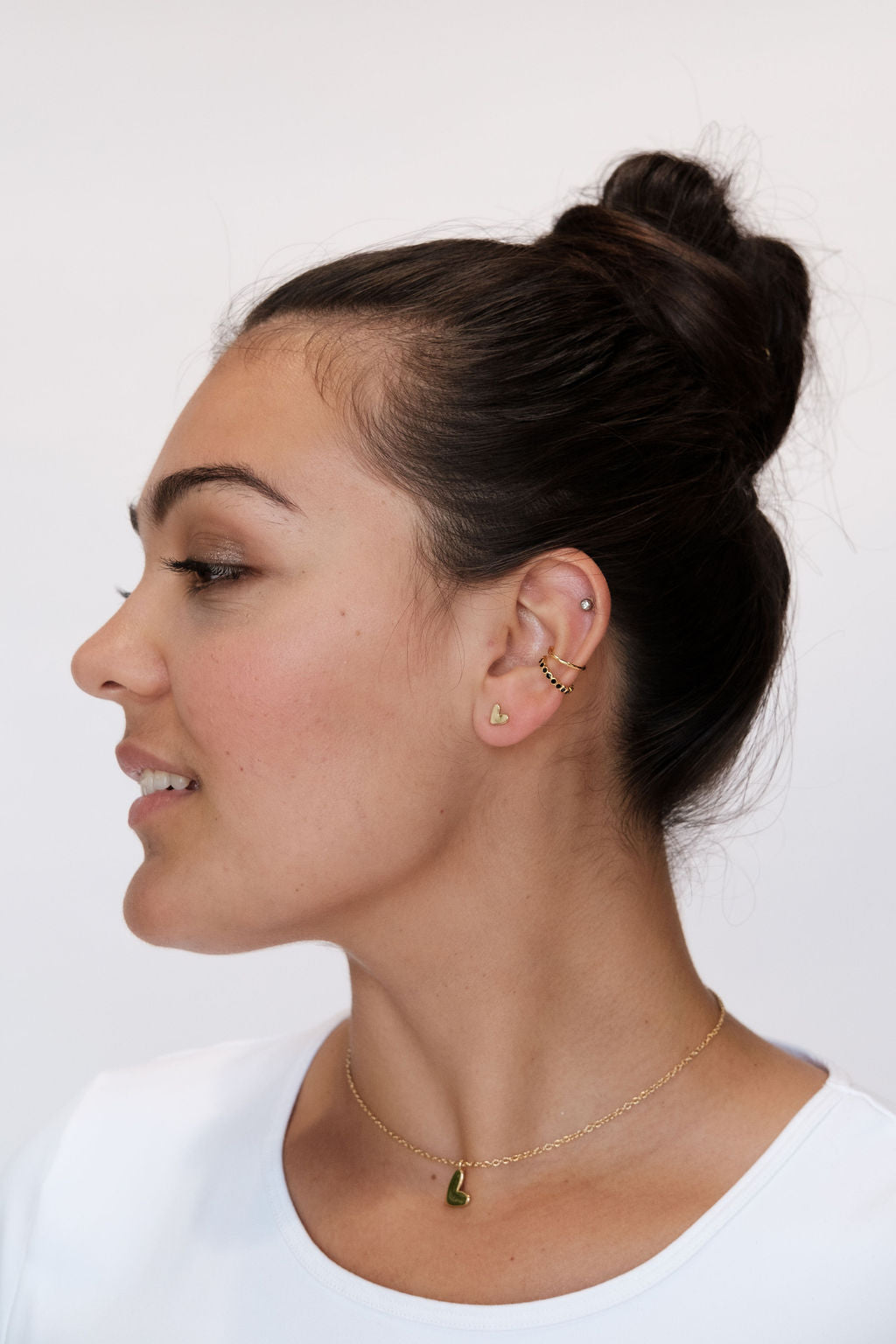 Gold Sweetheart Studs