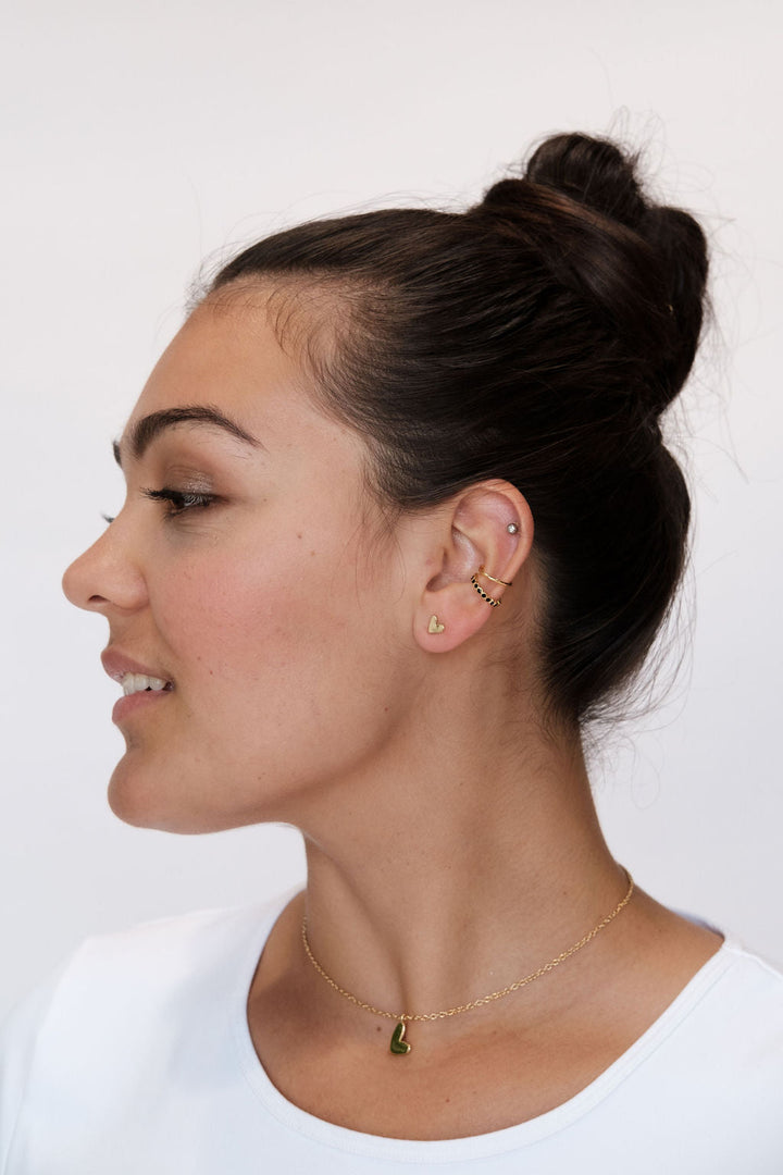 Gold Sweetheart Studs
