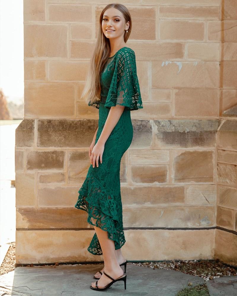 Reyna Dress - Emerald