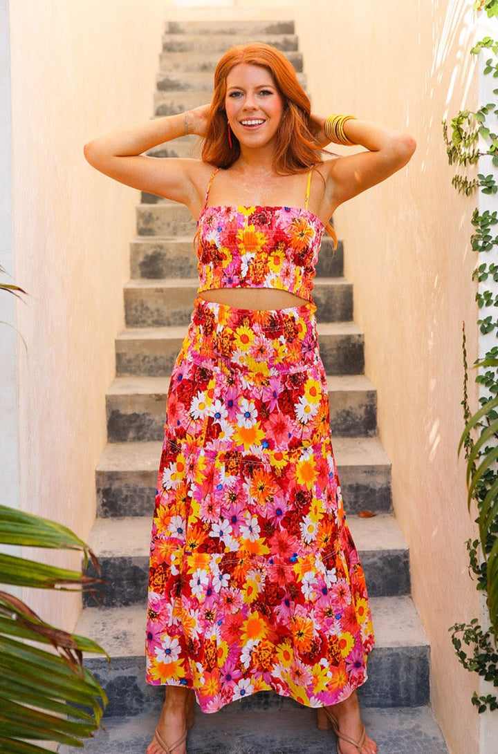 Tamra Smocked Two-Piece Set - Sunshine