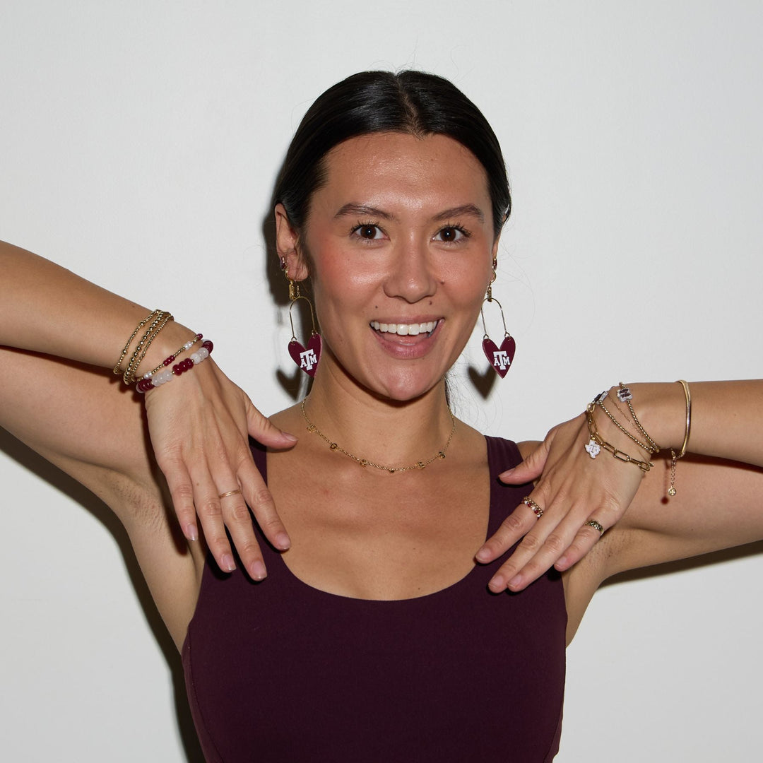 Texas A&M University "AGGIES" Initial Necklace