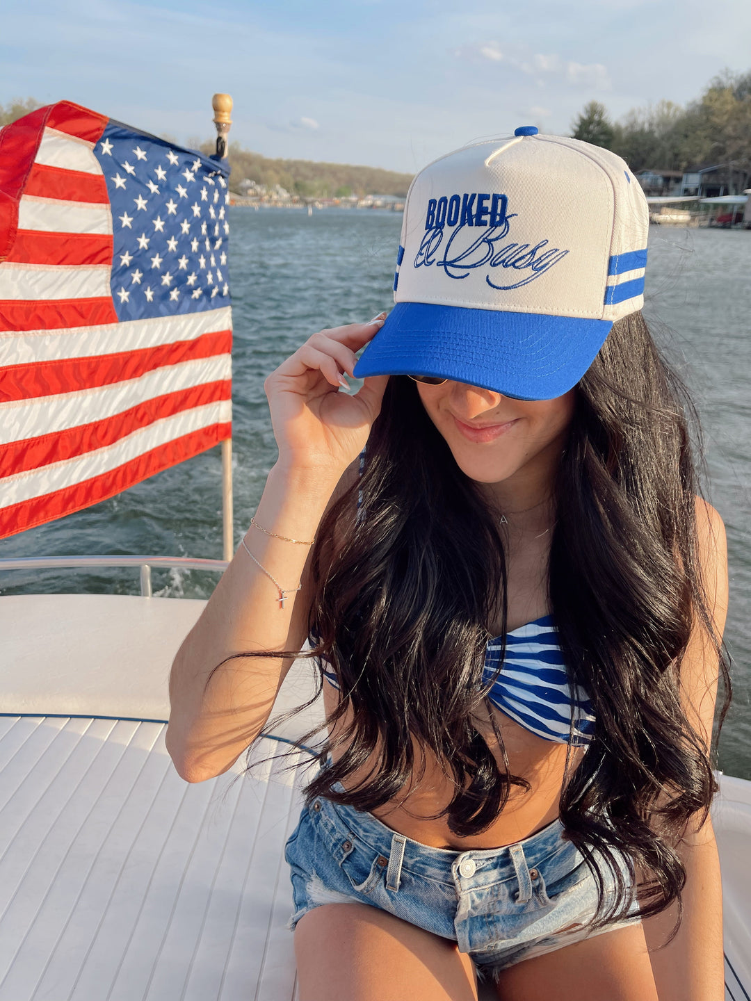Booked and Busy - Royal Blue Vintage Trucker Hat