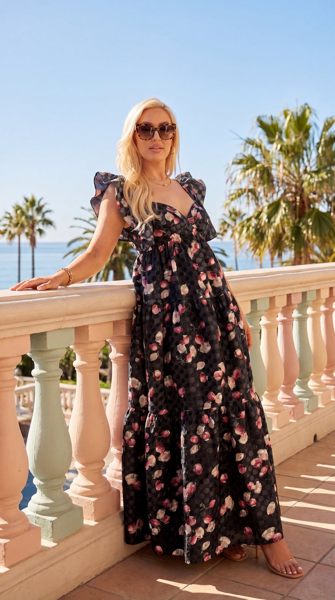 Lilly Sweetheart Neckline Maxi Dress - Twilight