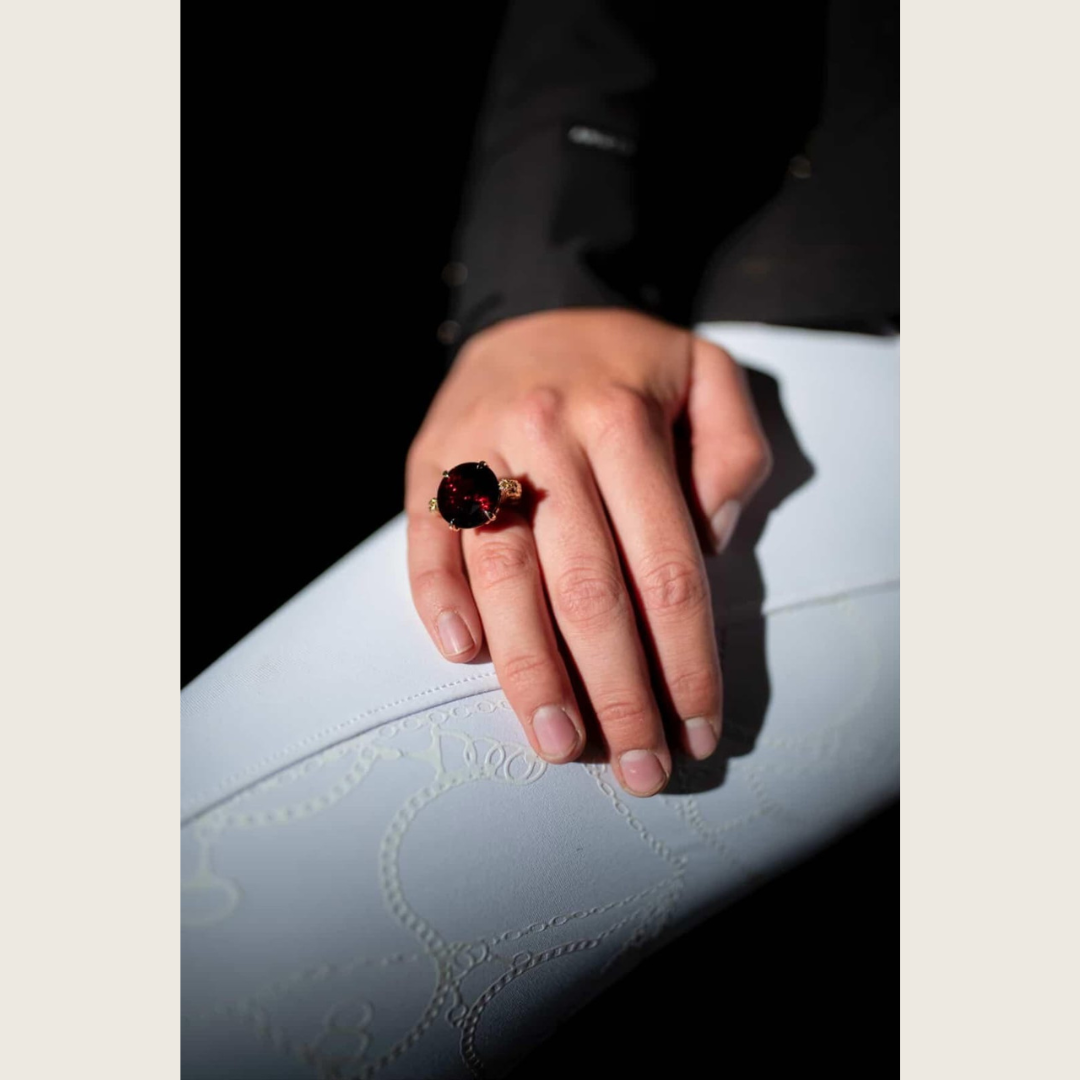 White Silicone grip Show breeches with Belt Loops