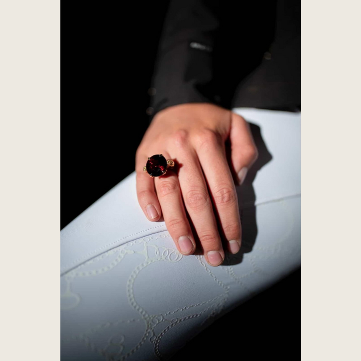 White Silicone grip Show breeches with Belt Loops