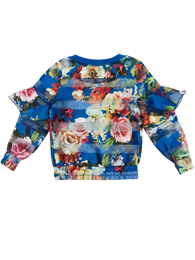 Kids Couture x Mia Belle Fab Airy Floral Ruffled Top by Kids Couture